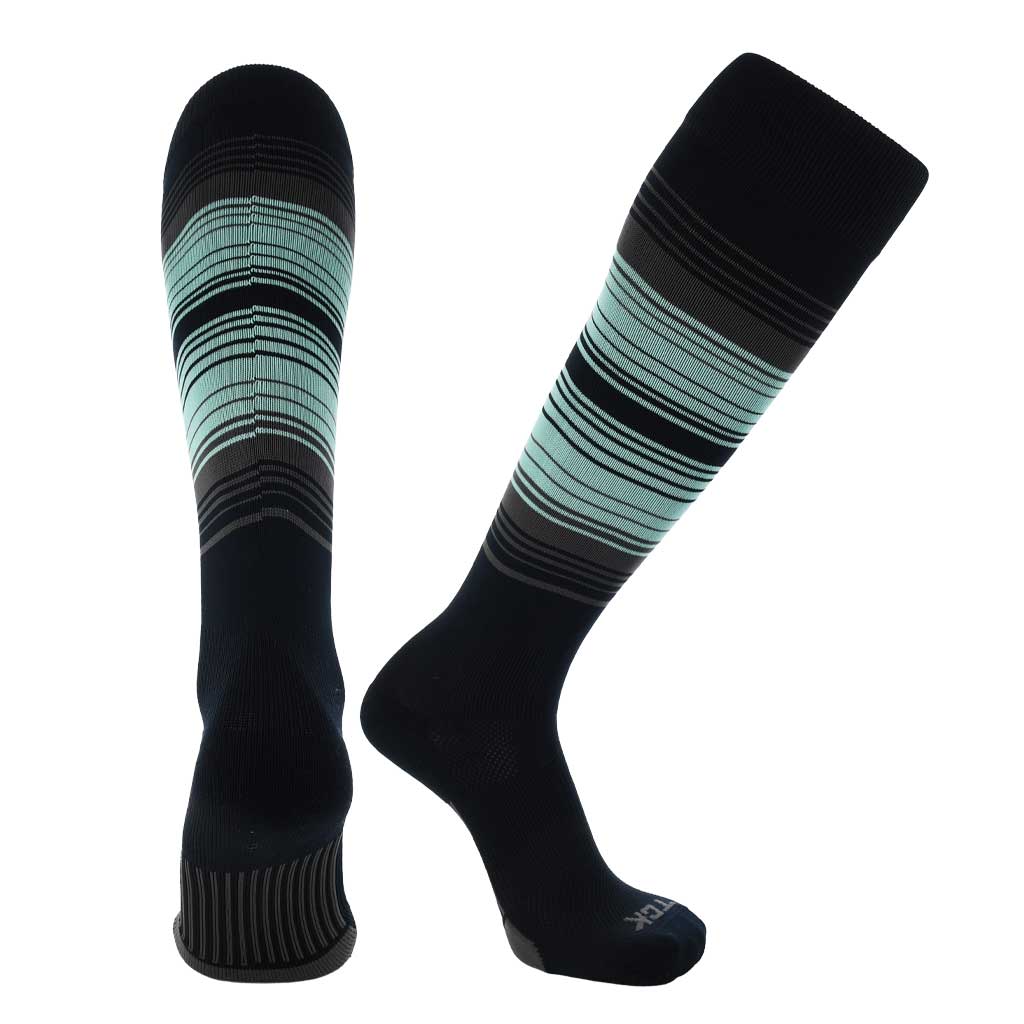 TCK Performance Baseball Socks - Dugout HYPE (DBO43) - Black/Granite/Mint Green