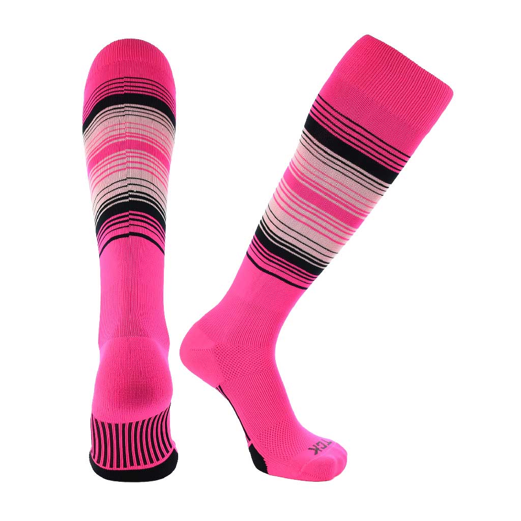 TCK Performance Baseball Socks - Dugout HYPE (DBO43) Hot Pink/White/Black