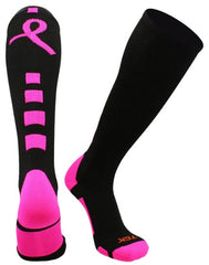 Baseline Aware - Pink Ribbon Over-the-Calf Long Socks (LBBPO)