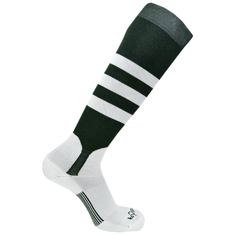 Stock Pear DoublePlay - Pattern A Stirrup Socks | Size Small / Youth Color Forest Green / White