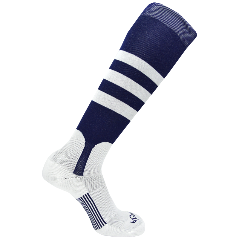Stock Pear DoublePlay - Pattern A Stirrup Socks | Size Small / Youth Color Navy Blue / White