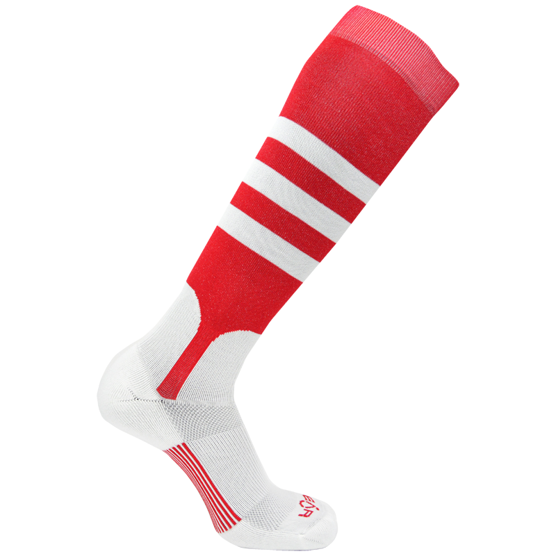 Stock Pear DoublePlay - Pattern A Stirrup Socks | Size Small / Youth Color Scarlet Red / White