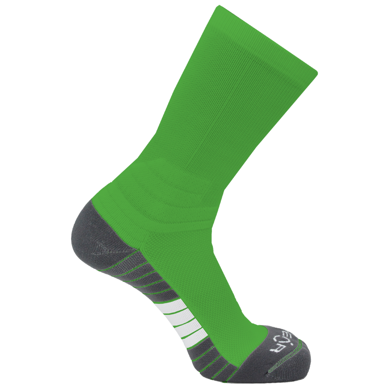 Pear Surge Crew Socks (SURCR) - Solid Color Performance Athletic Socks