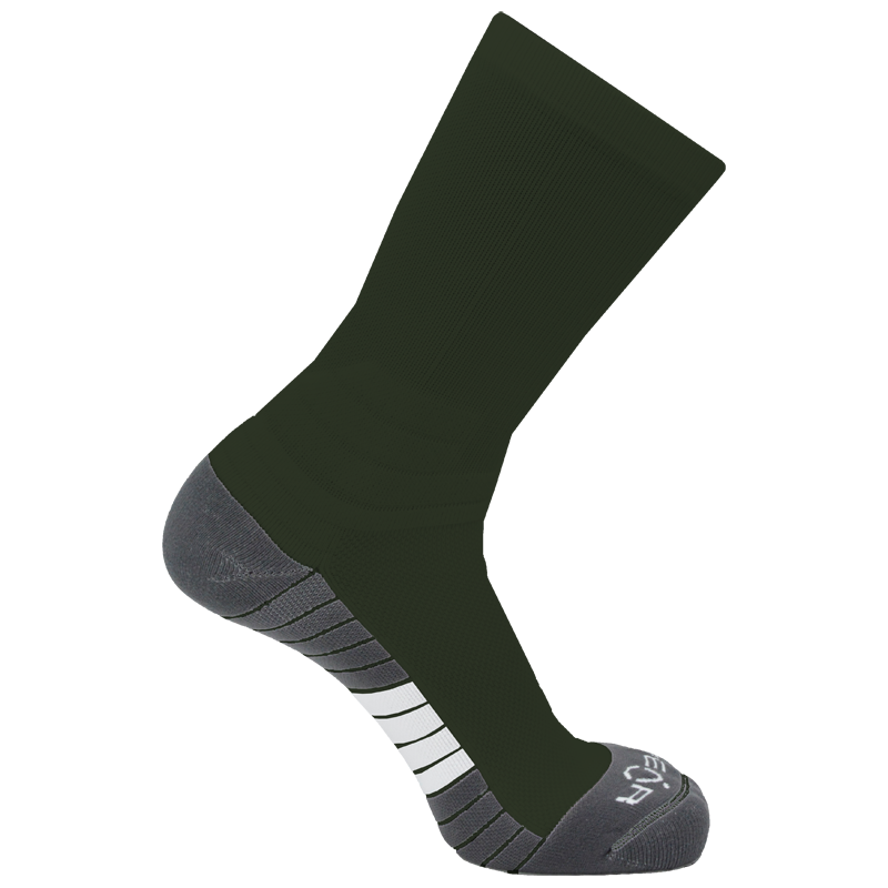 Pear Surge Crew Socks (SURCR) - Solid Color Performance Athletic Socks