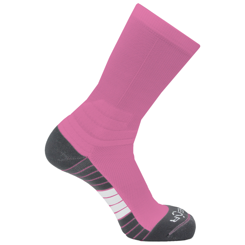 Pear Surge Crew Socks (SURCR) - Solid Color Performance Athletic Socks