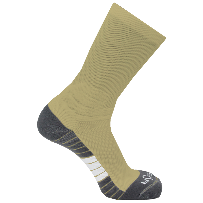 Pear Surge Crew Socks (SURCR) - Solid Color Performance Athletic Socks