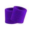 Two purple wristbands on a white background