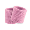 Two pink wristbands on a white background