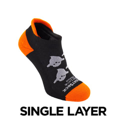 WrightSock Run Luxe - Tab Length -  Single Layer Halloween Ghost