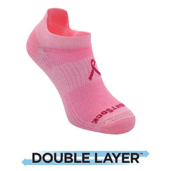 Wrightsock Pink Ribbon CoolMesh II - Tab Length