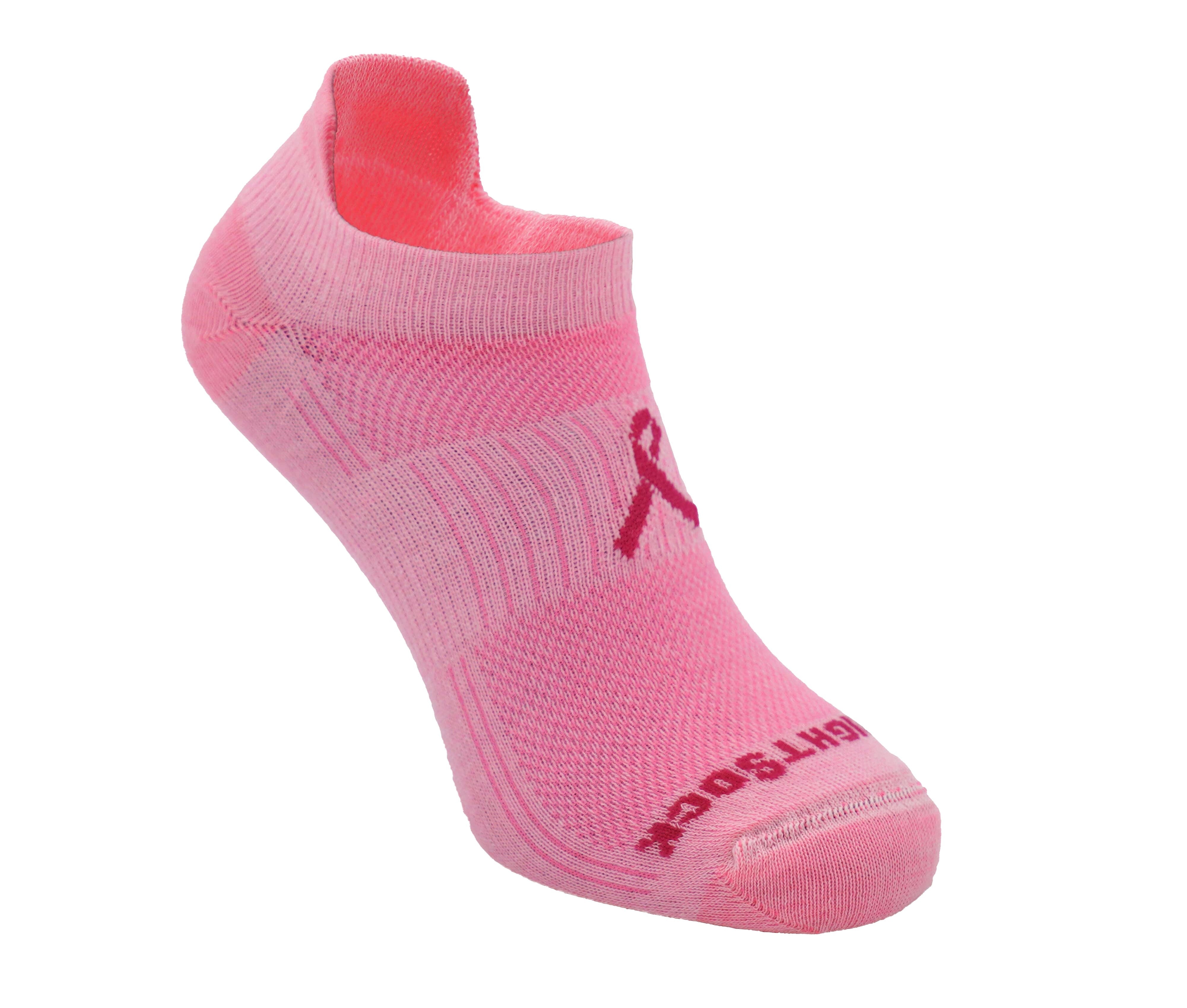 Wrightsock Pink Ribbon CoolMesh II - Tab Length