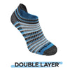 Wrightsock CoolMesh II Stripes - Tab Length - Anti Blister System