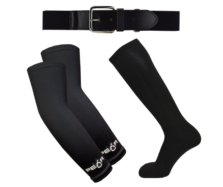 Black Allsport sock, belt & sleeve