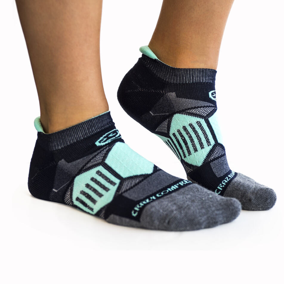 Crazy Compression Elite Running Socks - Navy & Mint