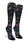 Crazy Compression Socks - Jill-O-Lantern for Halloween  (Standard & Extra Wide)