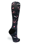 Crazy Compression Socks - Jill-O-Lantern for Halloween  (Standard & Extra Wide)