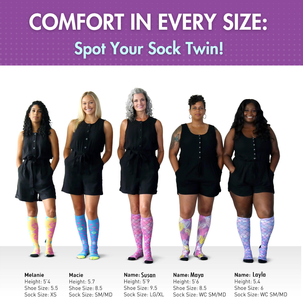 Crazy Compression Socks - Harmony  (Standard & Extra Wide)
