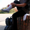 Crazy Compression Cozy Diabetic Comfort Relax Fit White Crew Socks