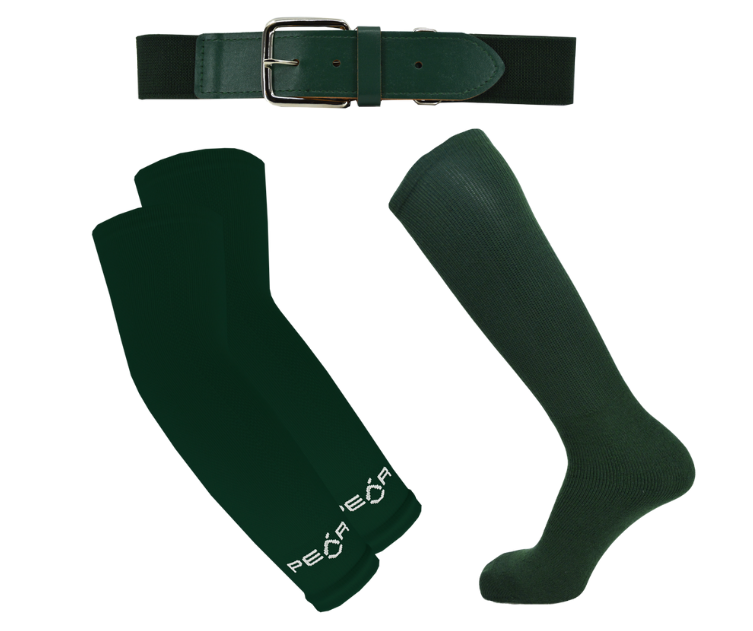Forest Green Allsport sock, belt & sleeve