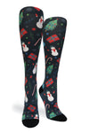 Crazy Compression Socks - Frosty's Party for the Holidays (Standard & Extra Wide)