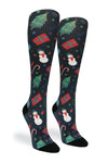 Crazy Compression Socks - Frosty's Party for the Holidays (Standard & Extra Wide)