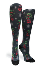 Crazy Compression Socks - Glow Frosty for the Holidays (Standard & Extra Wide)
