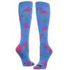 Krazisox Flamingo Over the Calf / Knee High in  Blue  LP050-954)