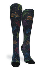 Crazy Compression Socks - Merry Trees for Christmas (Standard & Extra Wide)