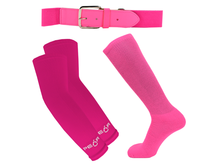 Neon Pink Allsport sock, belt & sleeve