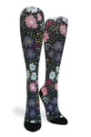 Crazy Compression Socks - Night Garden (Standard & Extra Wide)