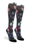 Crazy Compression Socks - Night Garden (Standard & Extra Wide)