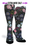 Crazy Compression Socks - Night Garden (Standard & Extra Wide)
