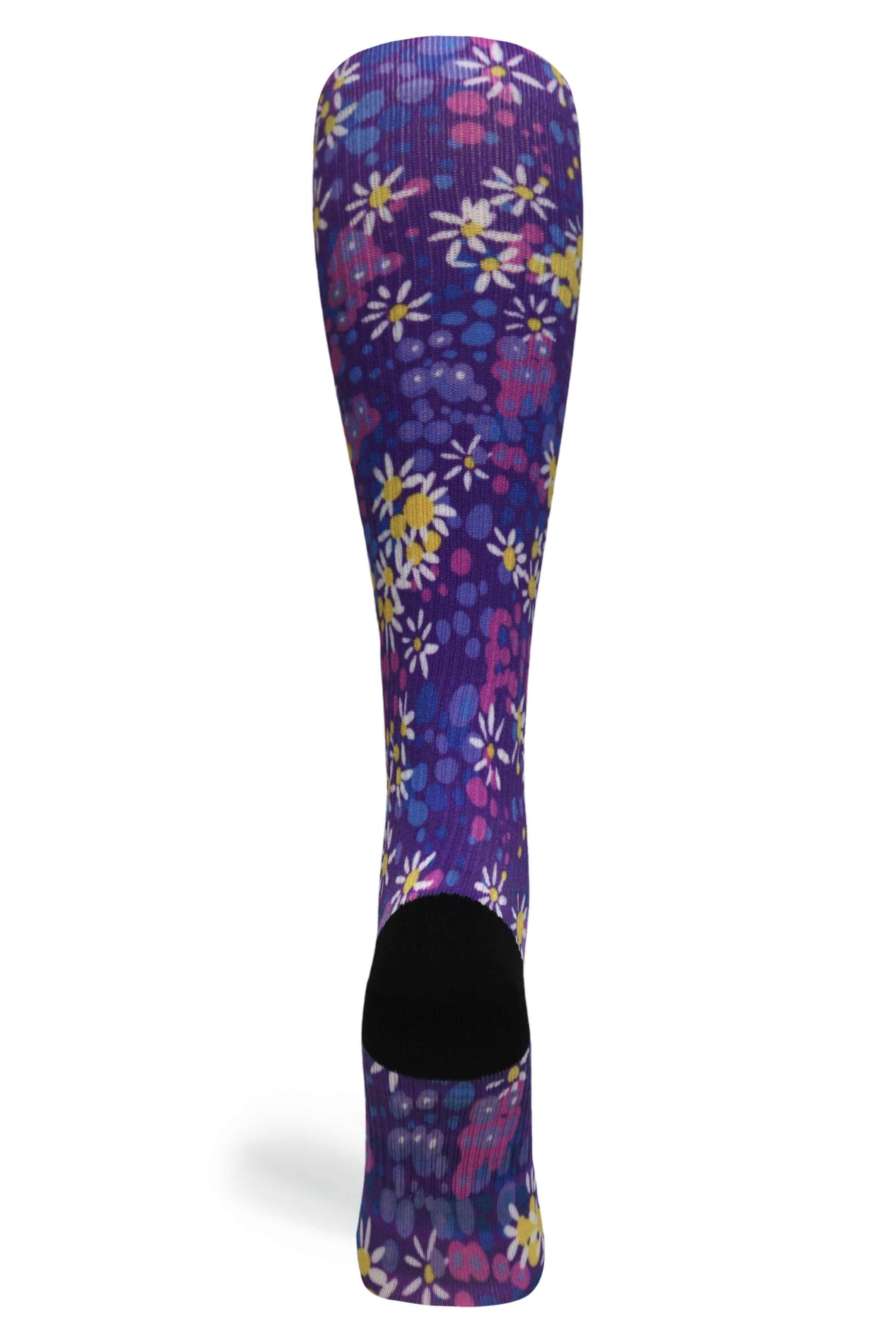 Crazy Compression Purple Petals Socks - (Standard & Extra Wide)