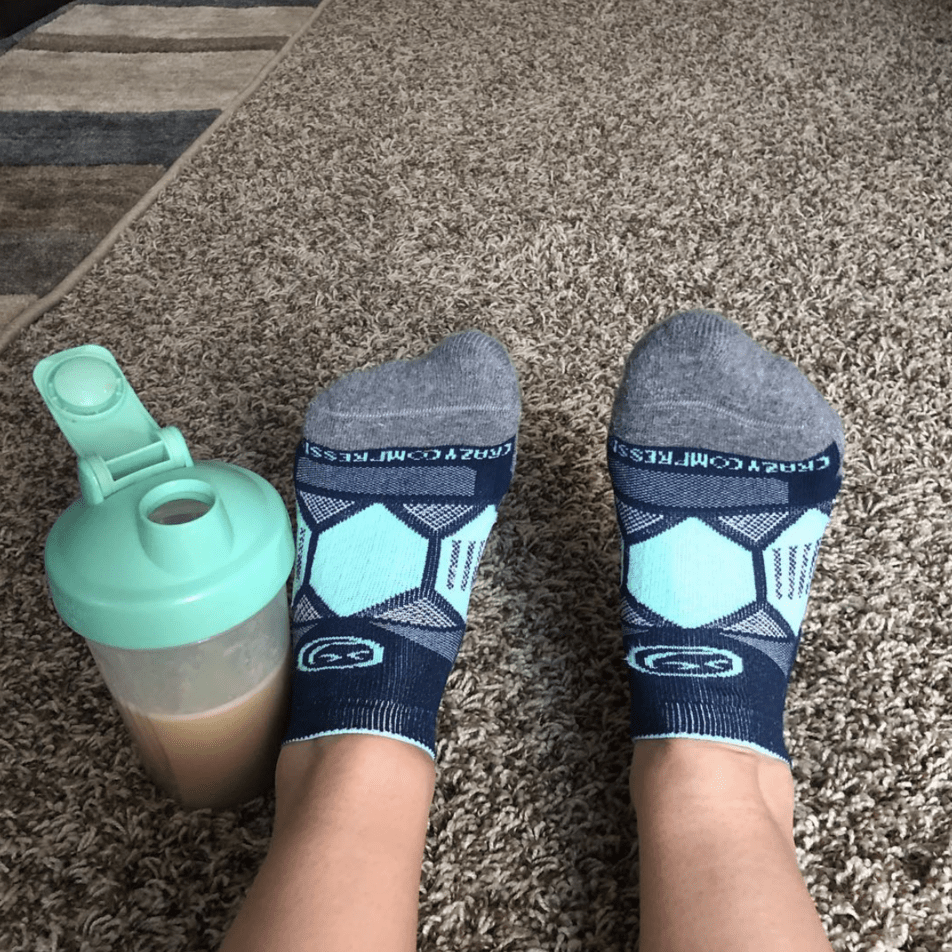 Crazy Compression Elite Running Socks - Navy & Mint