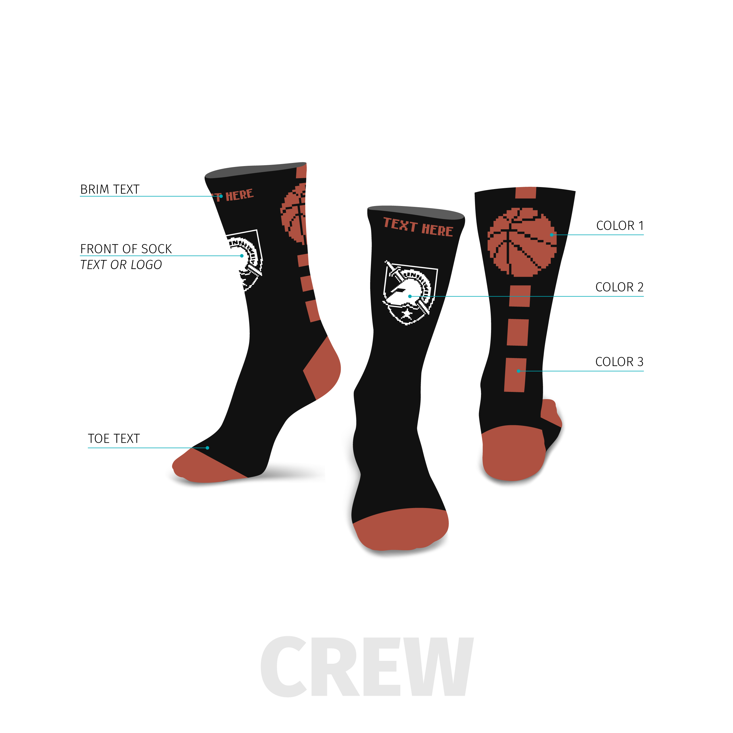 Vitalus Custom Crew Basketball Sock