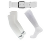 White Allsport sock, belt & sleeve