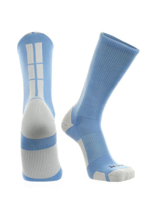 Nike - Essential - Confezione da 3 calzini bianchi a righe con logo blu Nike - Essential - Confezione da 3 calzini bianchi a righe con logo blu
