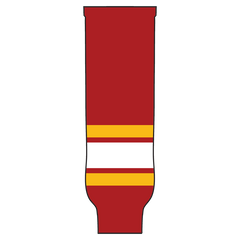 Pearsox Pro Weight Knit Ice Hockey Socks - Calgary (White or Scarlet Red)