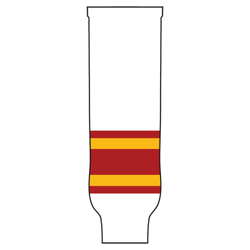 Pearsox Pro Weight Knit Ice Hockey Socks - Calgary (White or Scarlet Red)