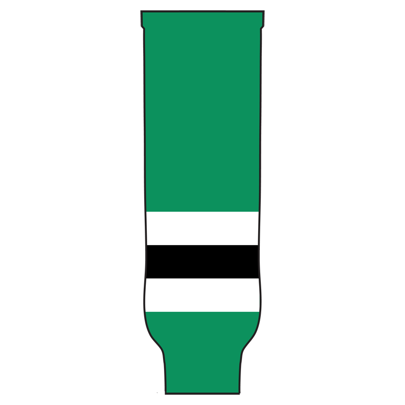 Pearsox Pro Weight Knit Ice Hockey Socks - Dallas (Kelly Green or White)