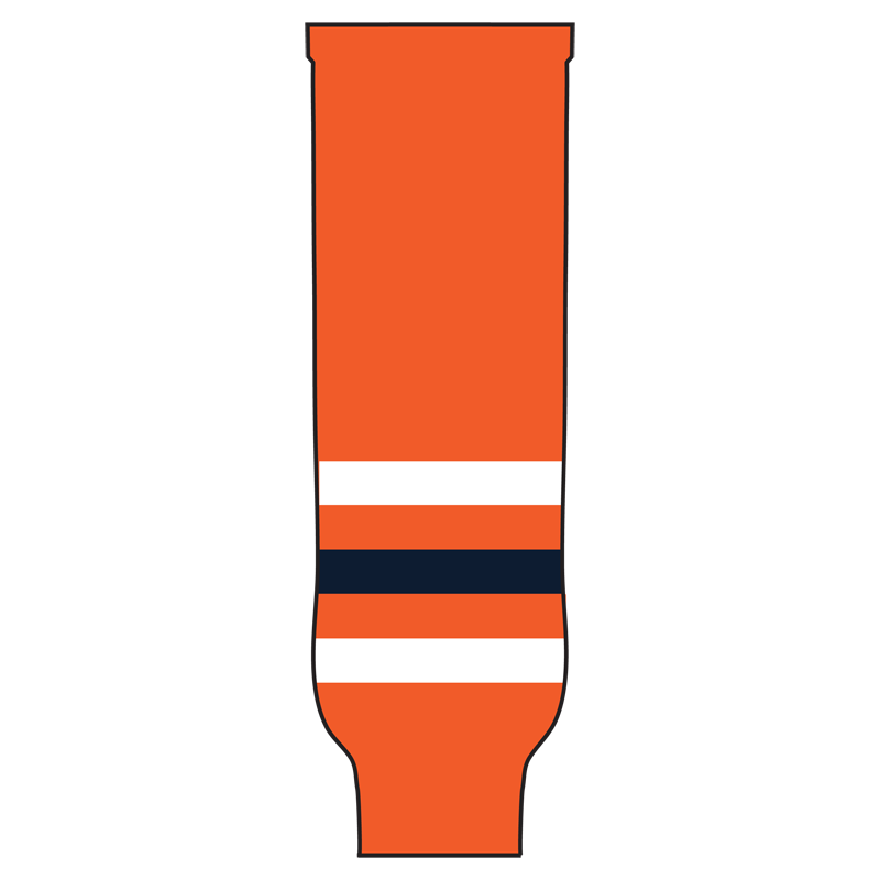 Pearsox Pro Weight Knit Ice Hockey Socks - Edmonton (Navy, Orange or White)