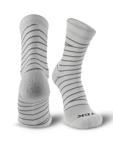 Compression Tape Sock – Ankle Support for Basketball & Football | Boost Circulation & Reduce Pain white with gray