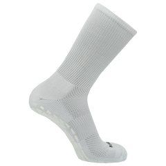 Crew Sock with Silicon Grip Footbed – Black & White