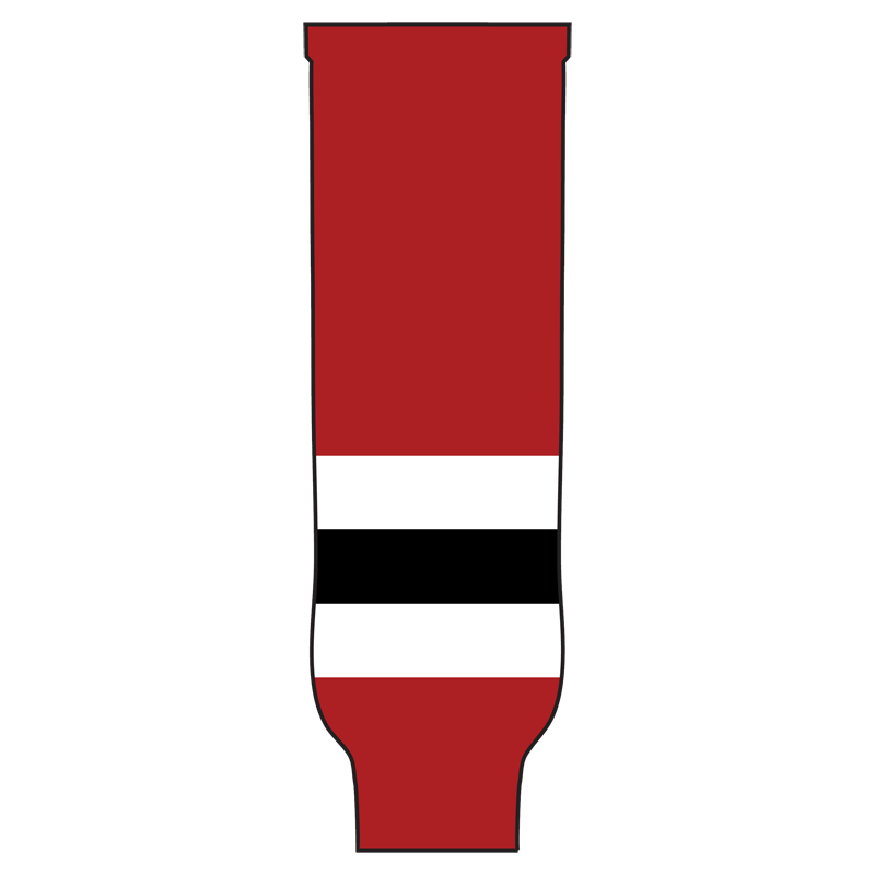 Pearsox Pro Weight Knit Ice Hockey Socks - New Jersey (Black, Scarlet Red or White)