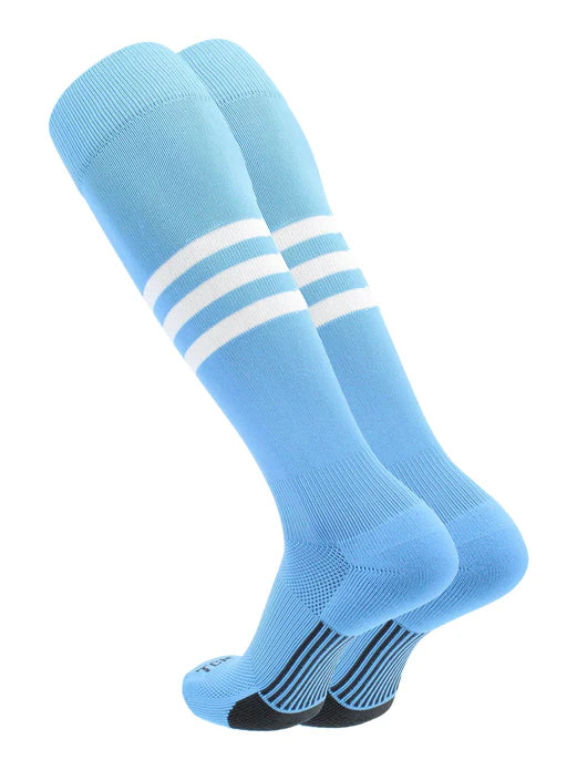 Elite Performance Baseball Socks Dugout Pattern B columbia blue and white