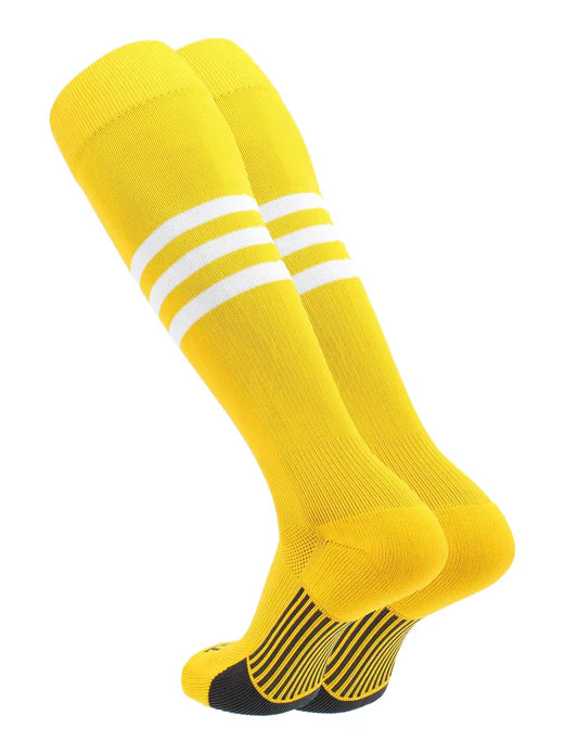 Elite Performance Baseball Socks Dugout Pattern B gold and white