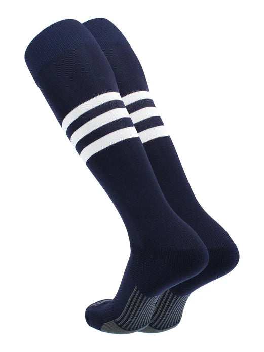 Elite Performance Baseball Socks Dugout Pattern B navy blue and white