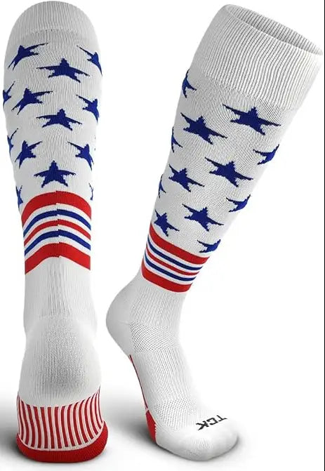 TCK USA Freedom Stars & Stripes Over-the-Calf Knee High Socks
