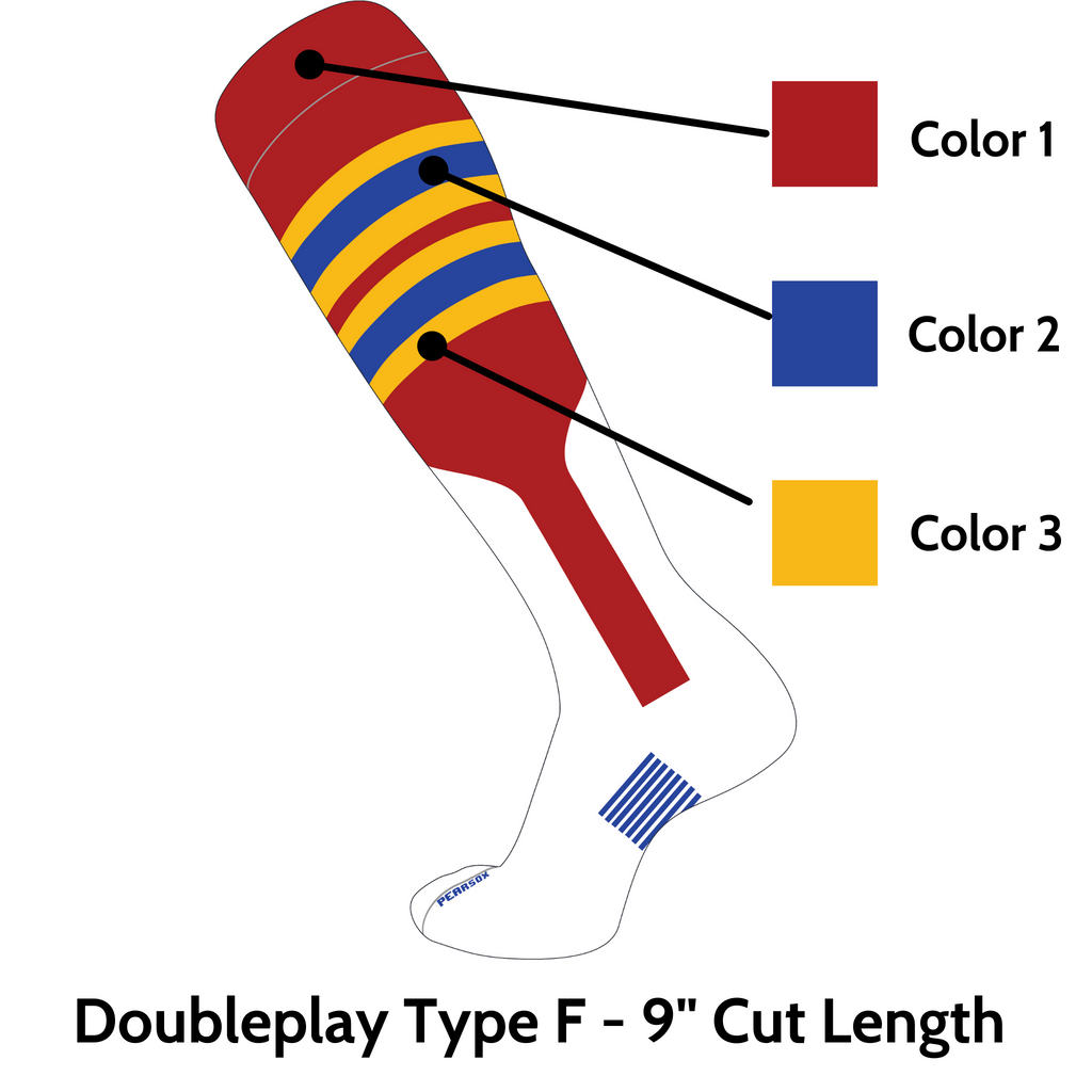 Doubleplay Custom Stirrup Sock Type F (Low Minimum & Fast Shipping)