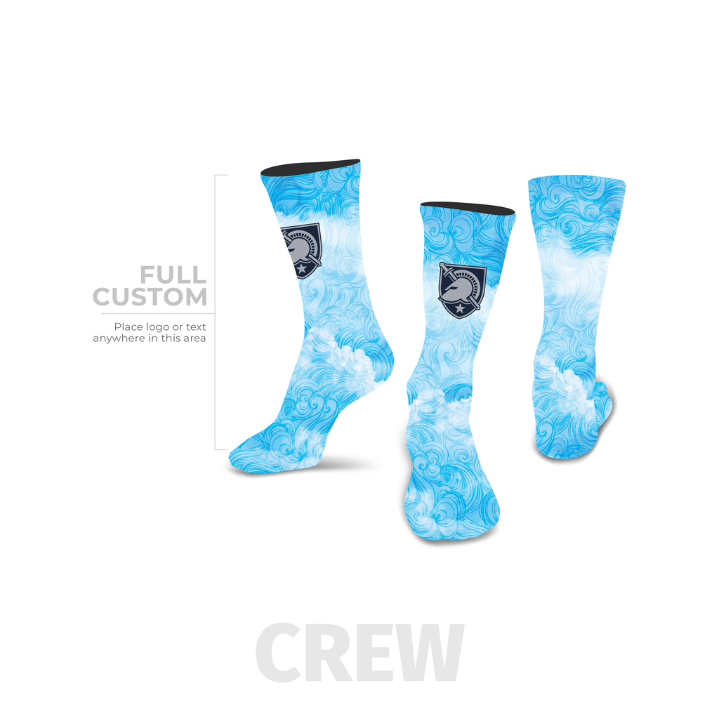 Azure - Crew - Full Custom Printed Sock - SocksRock.com